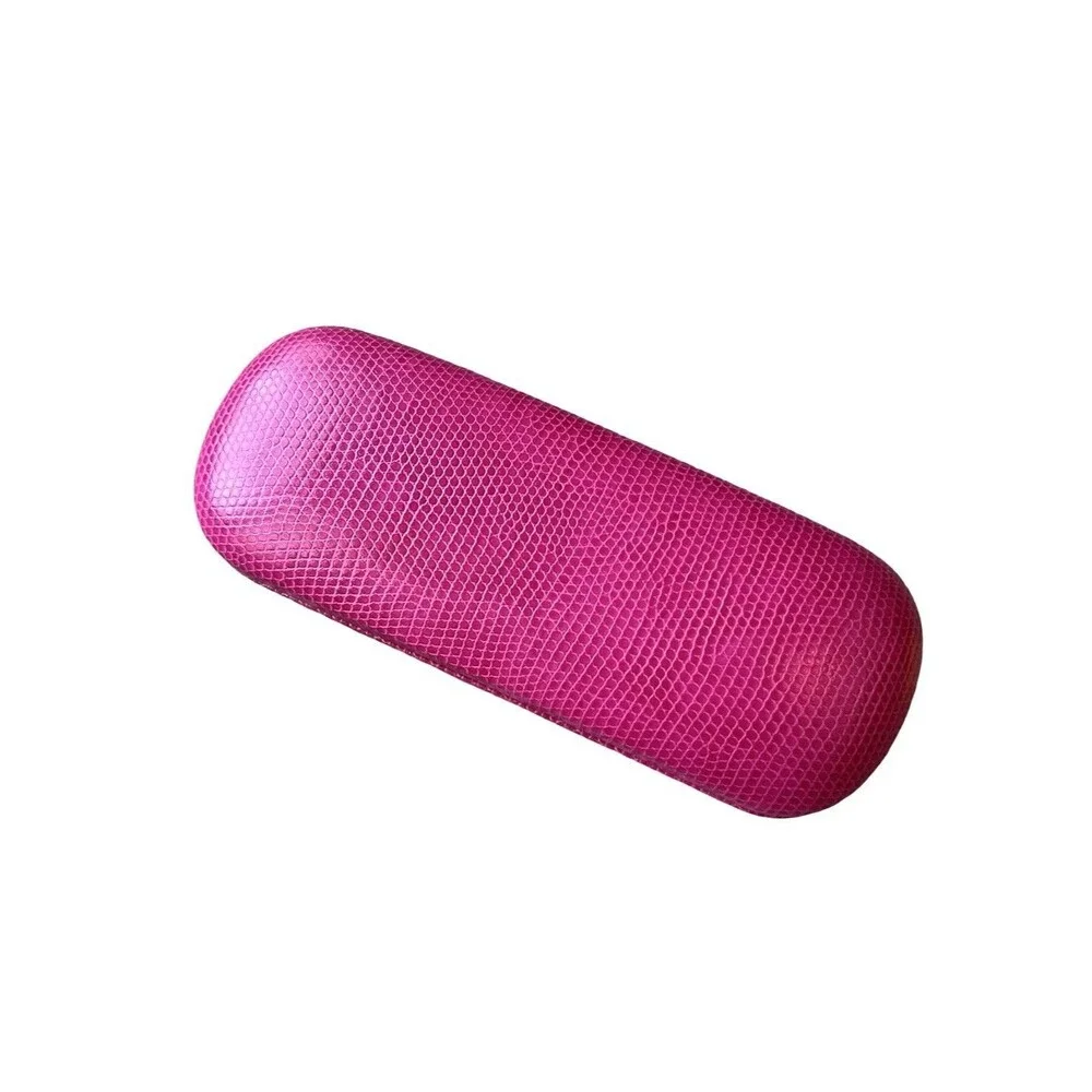 LILLY PULITZER Eyeglass Case Hot Pink Clamshell Signature Blue Interior